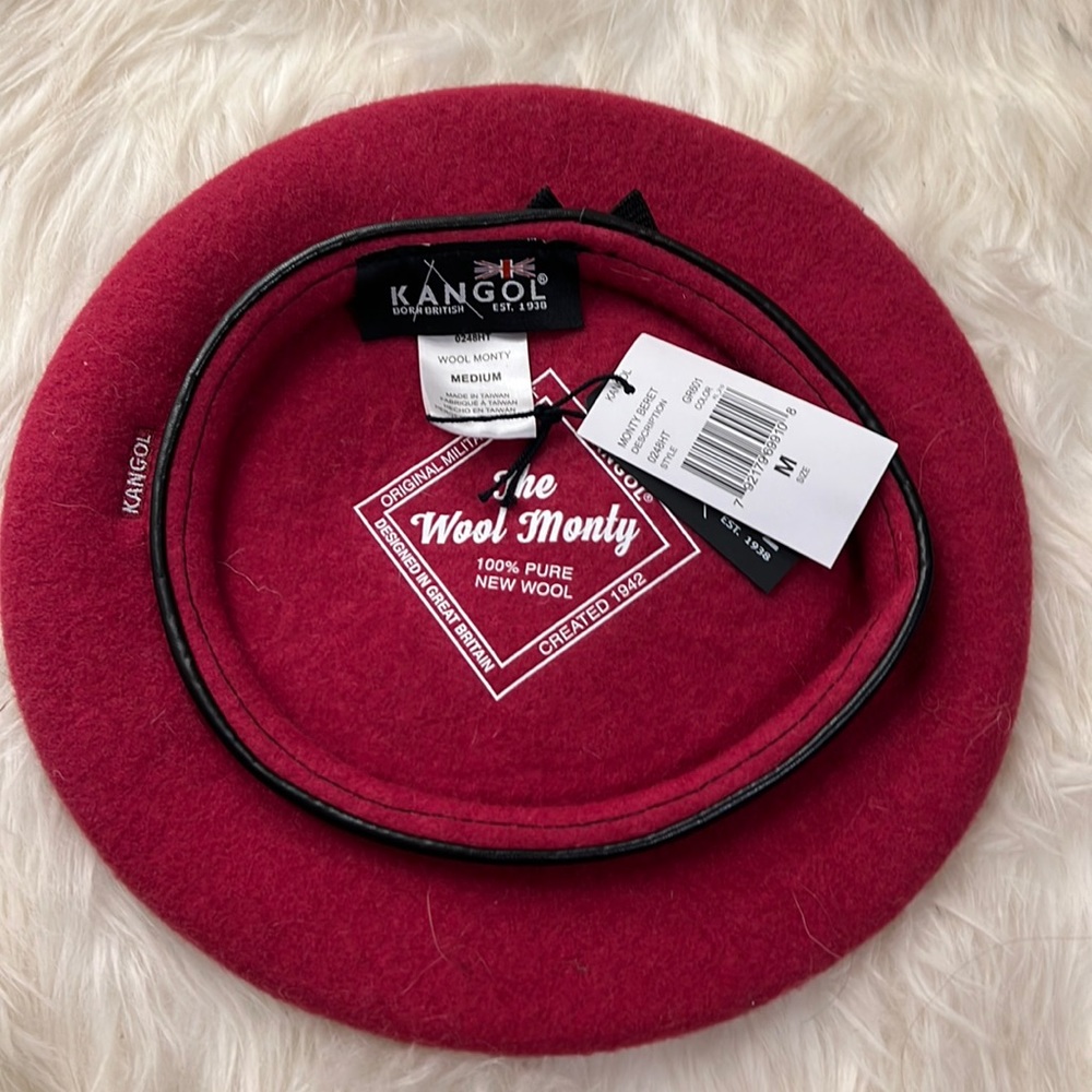 Wine berry brand new Kangol military beret size med